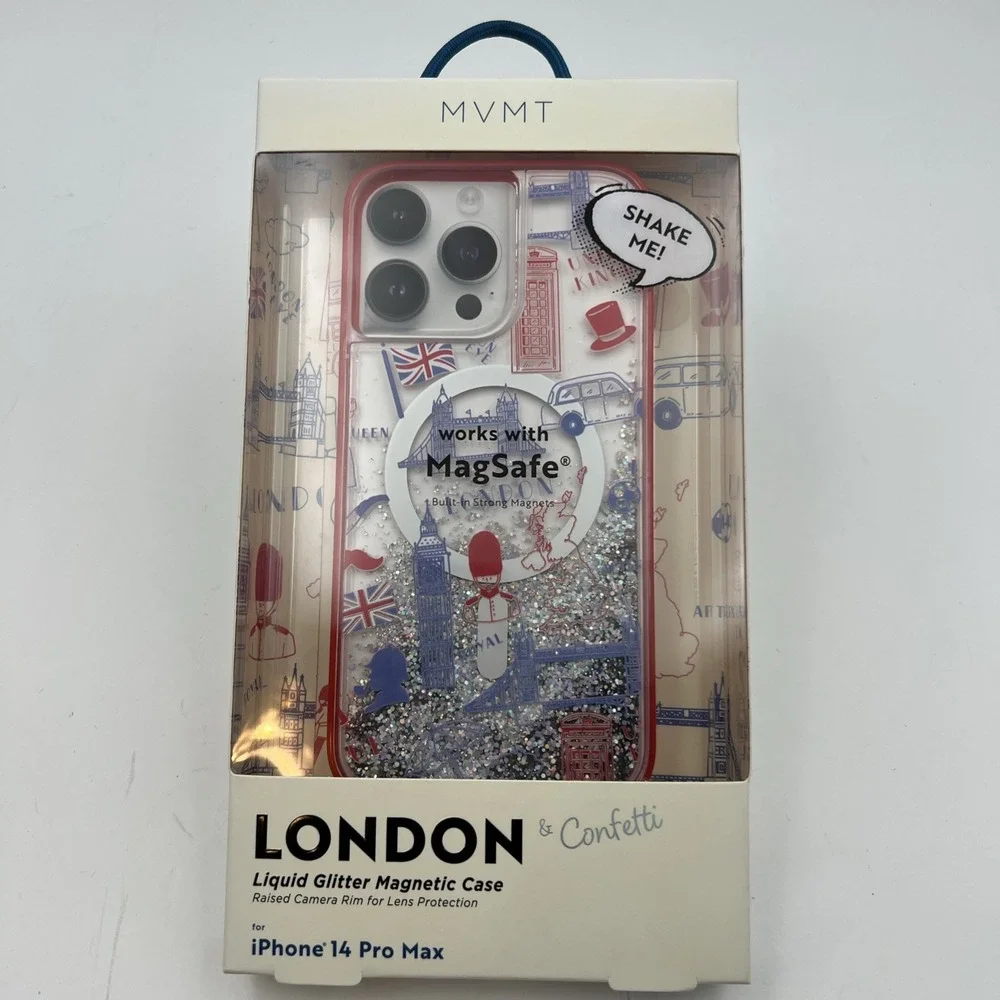 MVMT London & Confetti Liquid Glitter Magnetic Case Iphone 14 Pro Max NEW‎